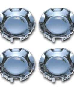 FUSCH 4PCS Tapas centrales de rueda de aluminio pulido