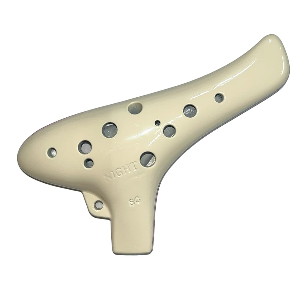 Ocarina Soprano C de plástico NIGHT by-Noble (Blanco Marfil)