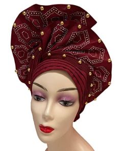 Pañuelo de lujo Aso Oke nigeriano, Diadema africana para