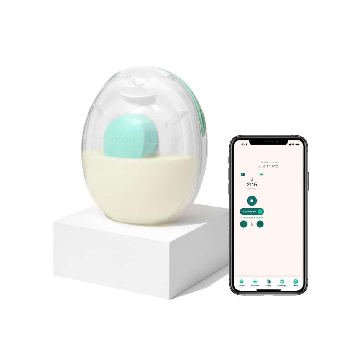 Willow Go - Bomba de extracción de leche manos libres -