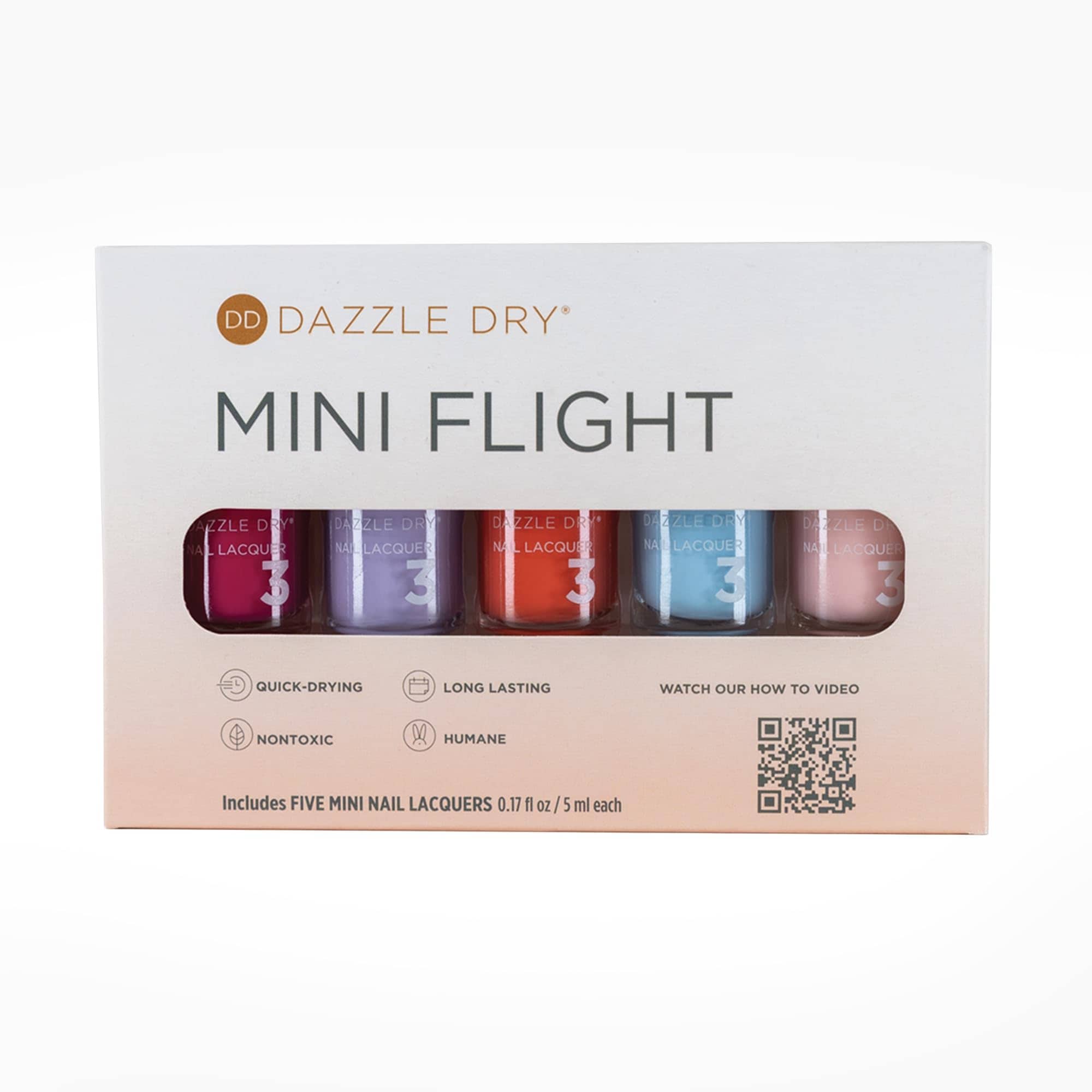 Dazzle Dry Mini Flight - Happy Hues- 5 Mini Lacquers - Imagen 3