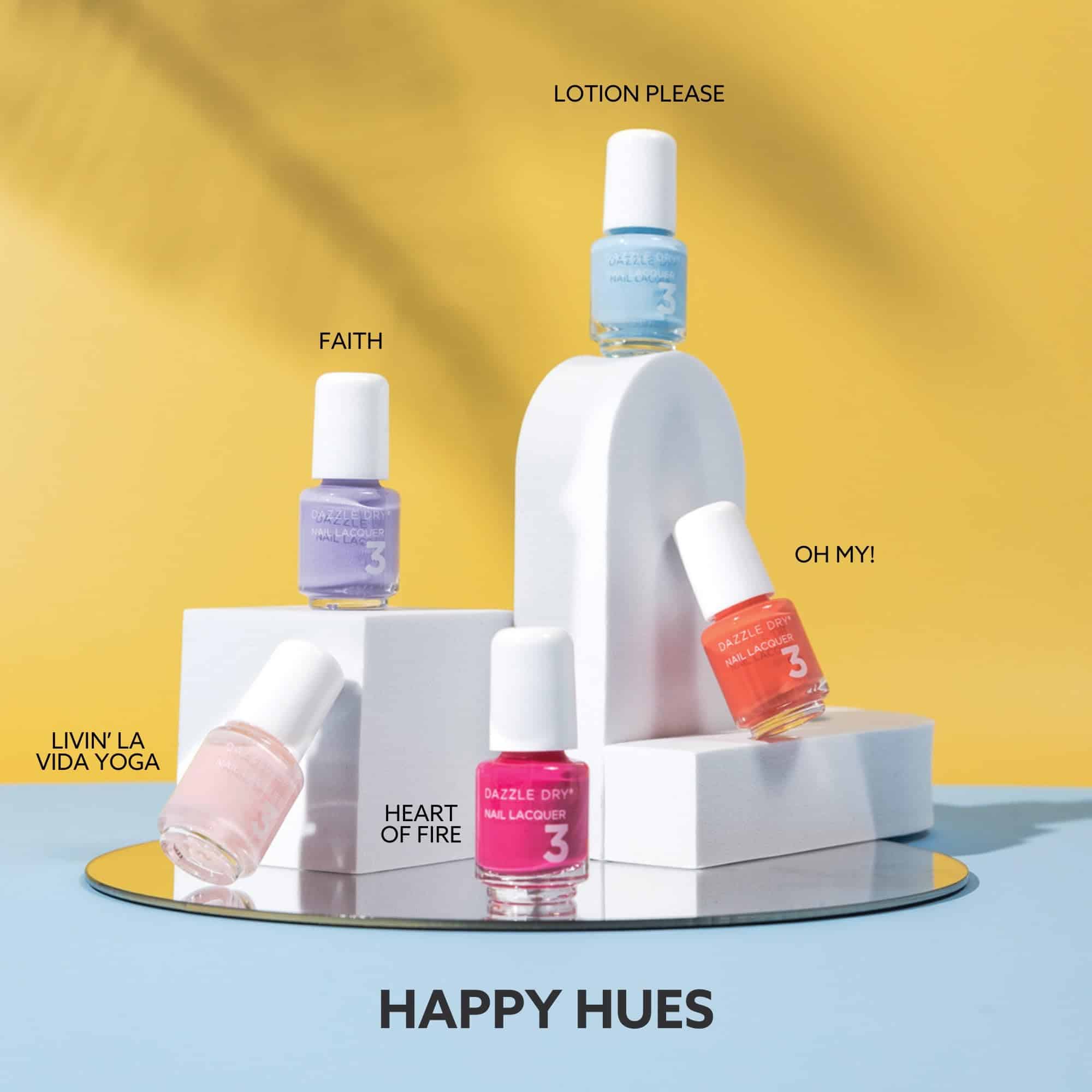 Dazzle Dry Mini Flight - Happy Hues- 5 Mini Lacquers - Imagen 5