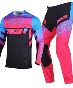 Conjunto de jersey y pantalón de Motocross -Azul Rosa