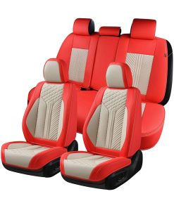 Cubiertas de Asiento de Cuero Coverado Juego Completo, 5