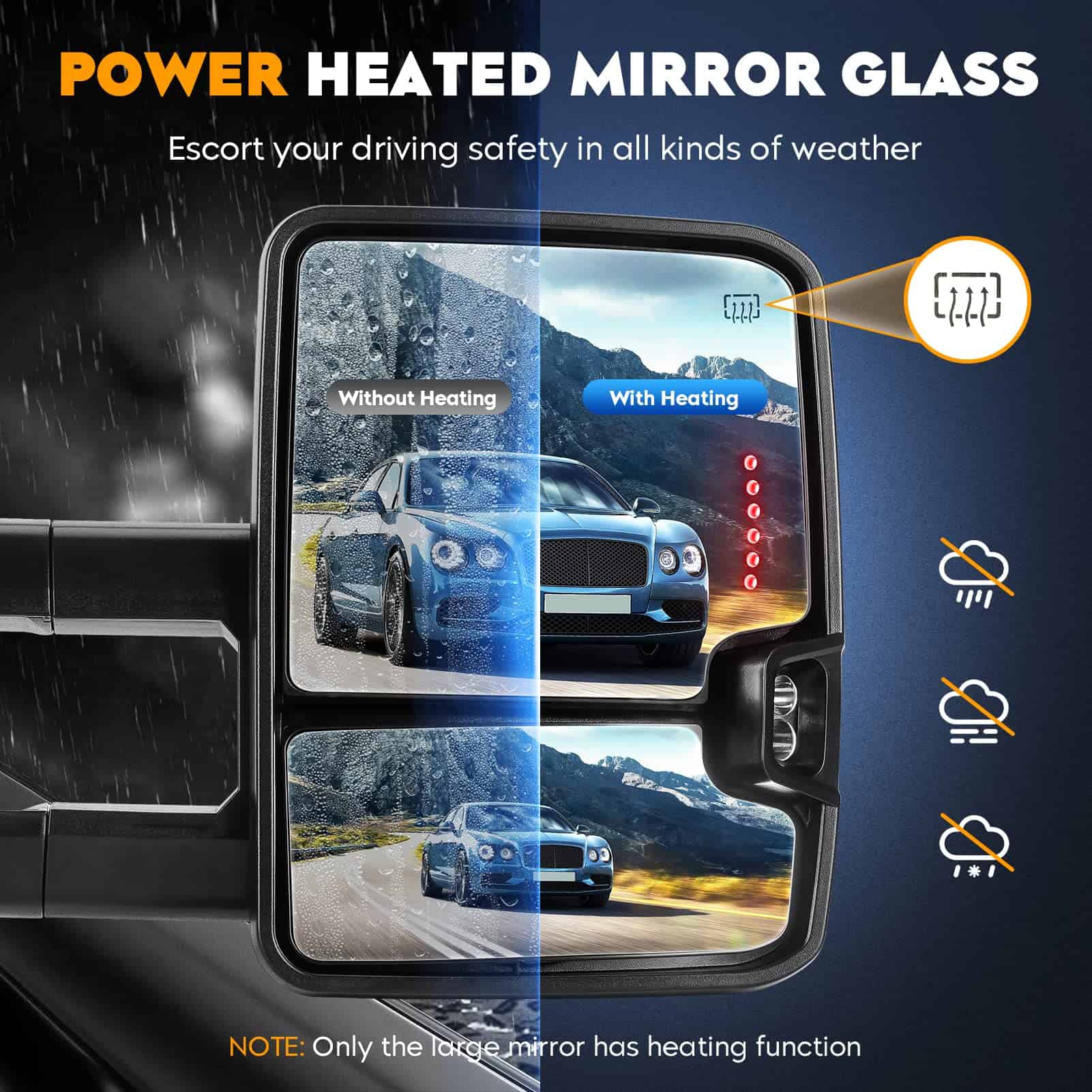 Espejos de Remolque con Calefacción para Toyota Tundra - Imagen 6