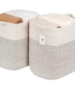 Cestas de Almacenamiento Laughbird para -Blanco/Línea Negra