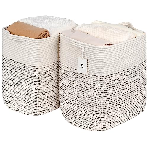 Cestas de Almacenamiento Laughbird para -Blanco/Línea Negra