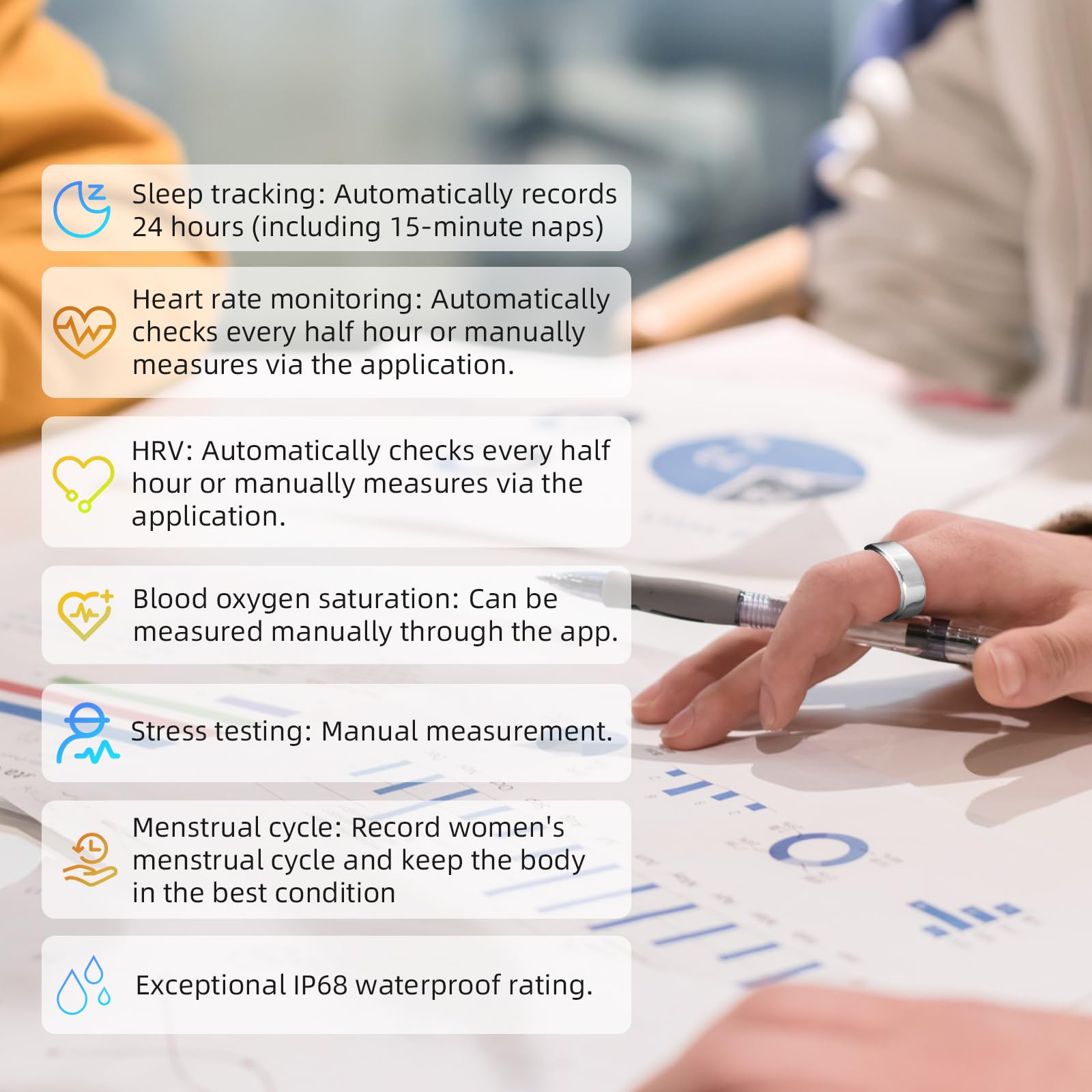 Anillo Inteligente Rastreador de Salud, Monitor de Fitness - Imagen 7