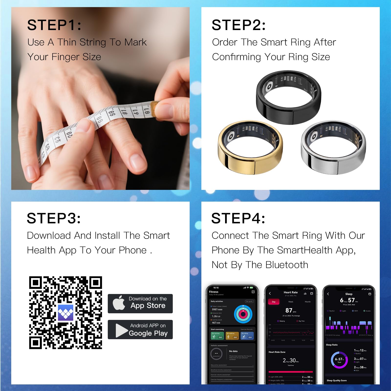 Anillo Inteligente Rastreador de Salud, Monitor de Fitness - Imagen 9