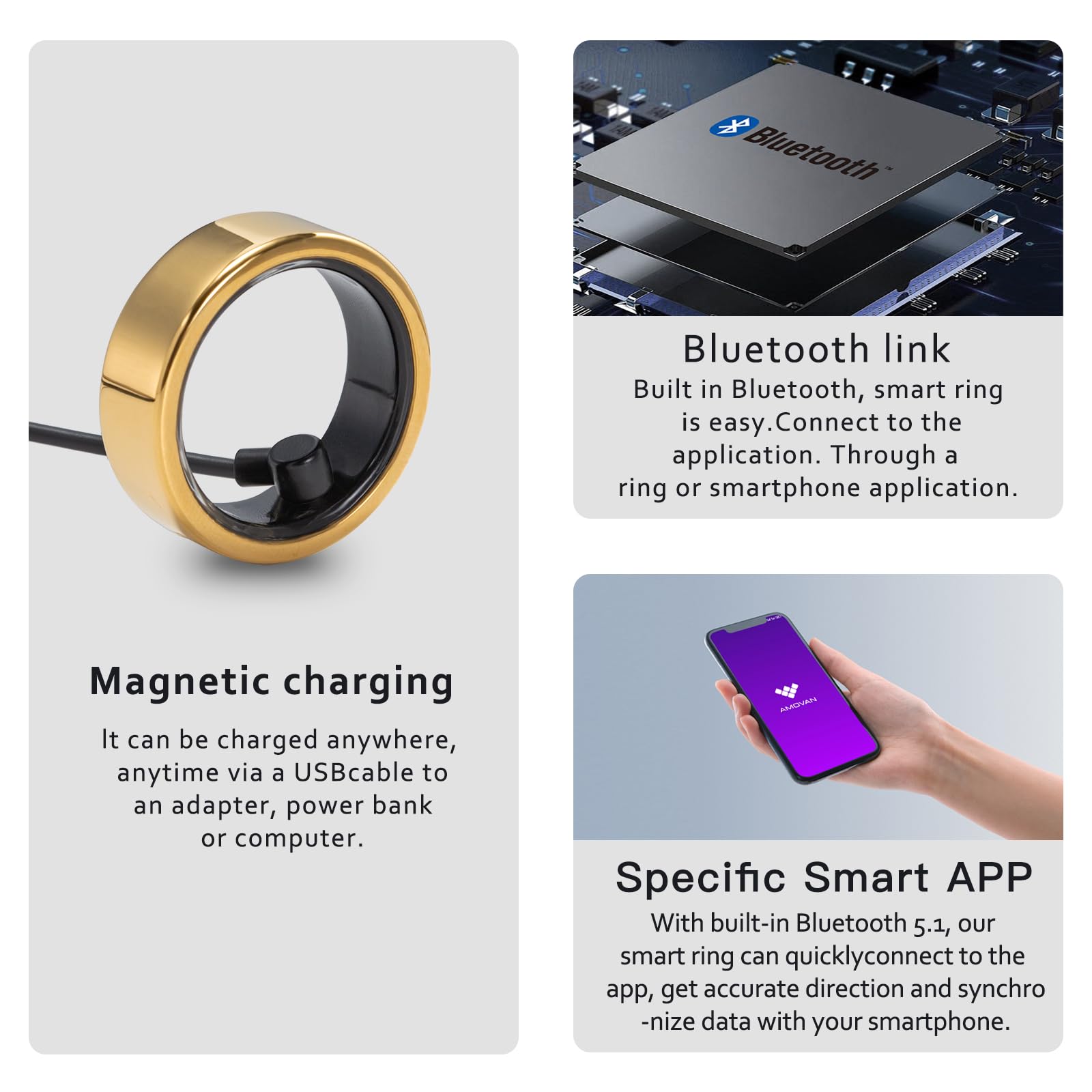 Anillo Inteligente Rastreador de Salud, Monitor de Fitness - Imagen 11