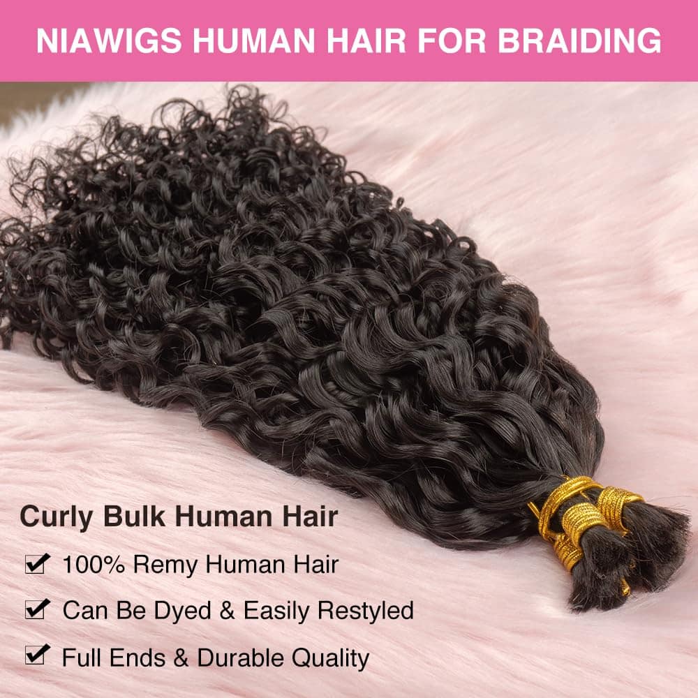 Cabello Rizado a Granel de Niawigs para Trenzar Cabello - Imagen 4