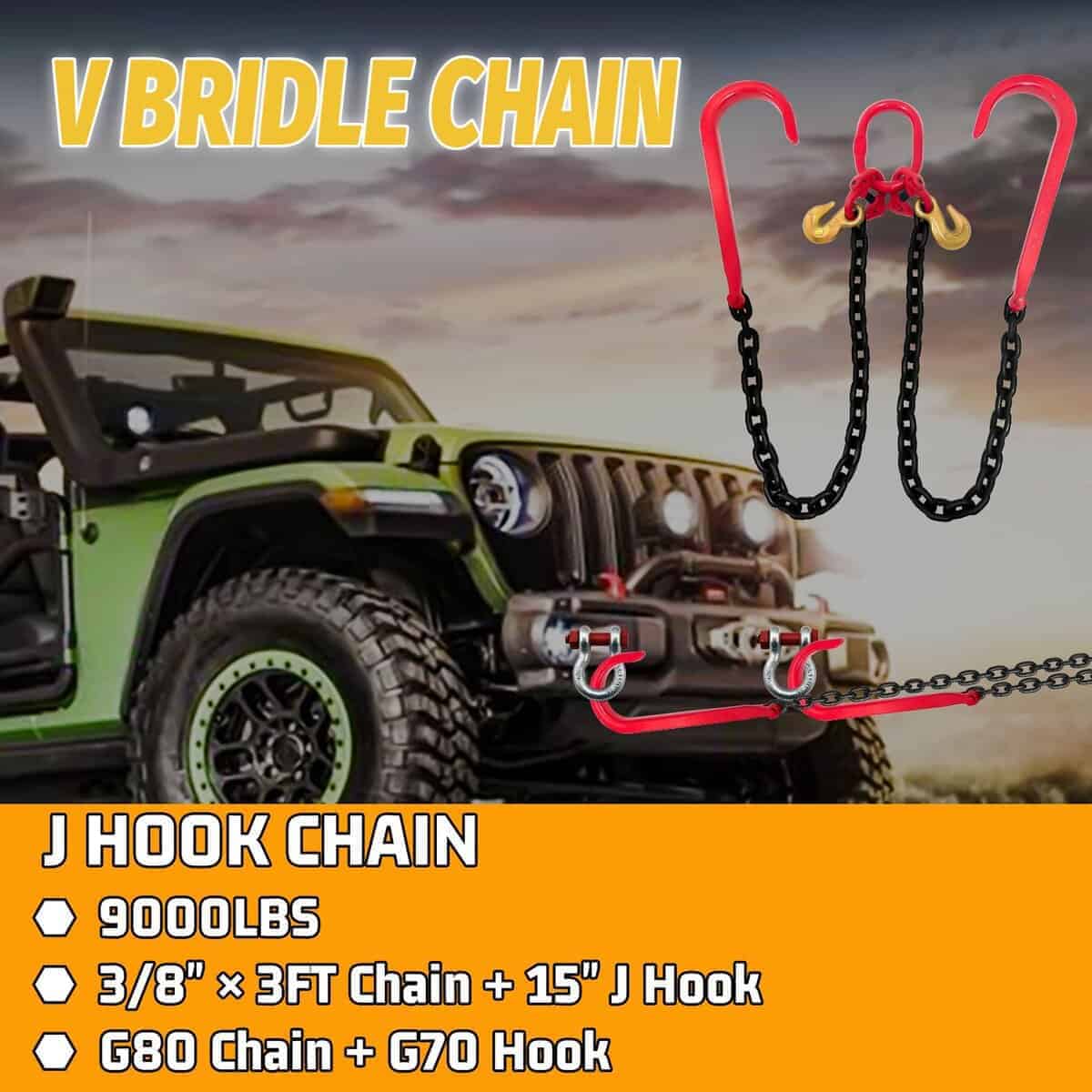 Cadena de remolque en V con eslabón de cadena de transporte - Imagen 3