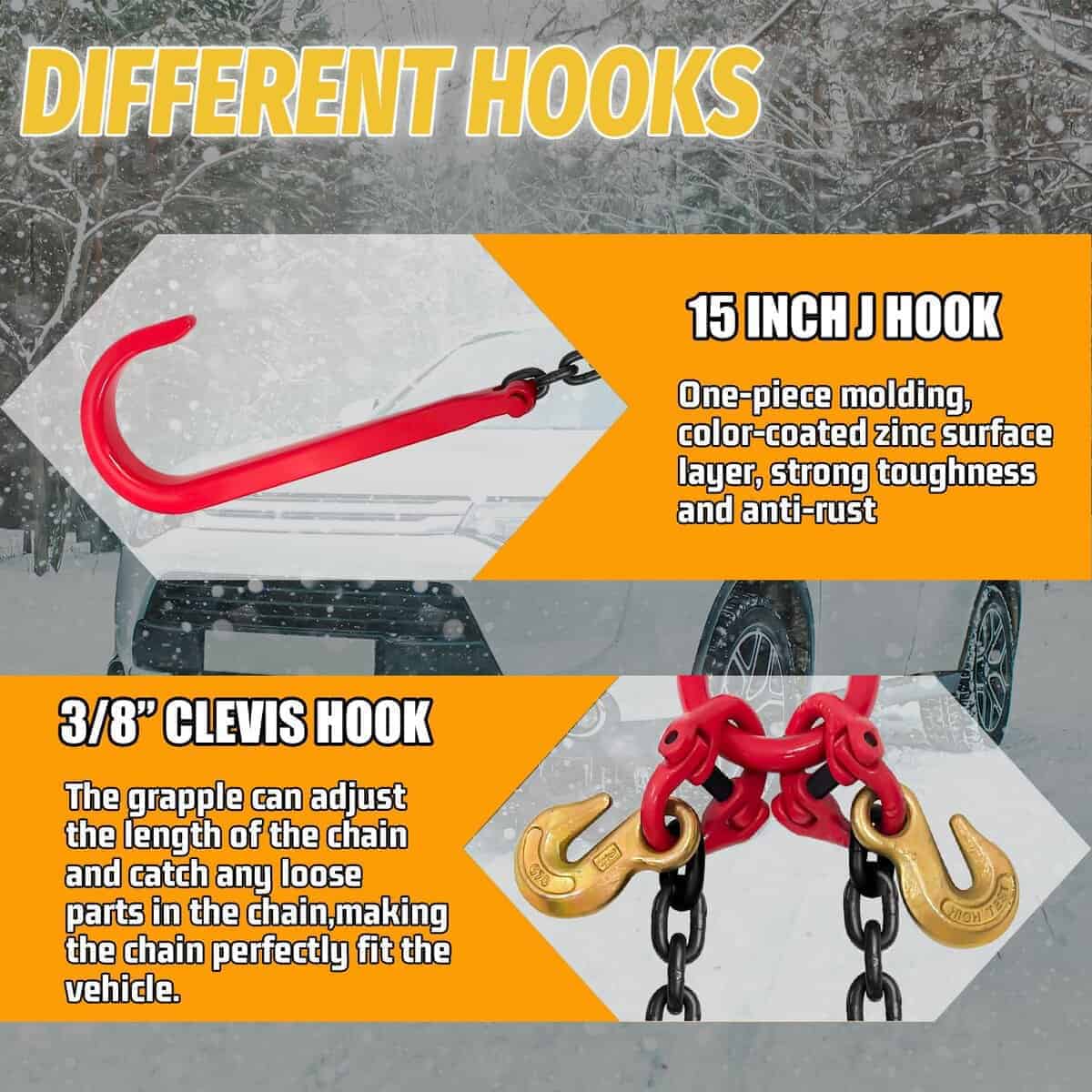 Cadena de remolque en V con eslabón de cadena de transporte - Imagen 5