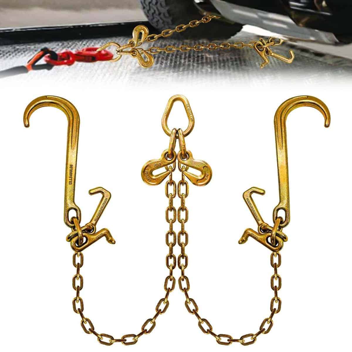 Cadena de Remolque SENKEYFE G80 V Bridle 5/16" - 3 Ft con