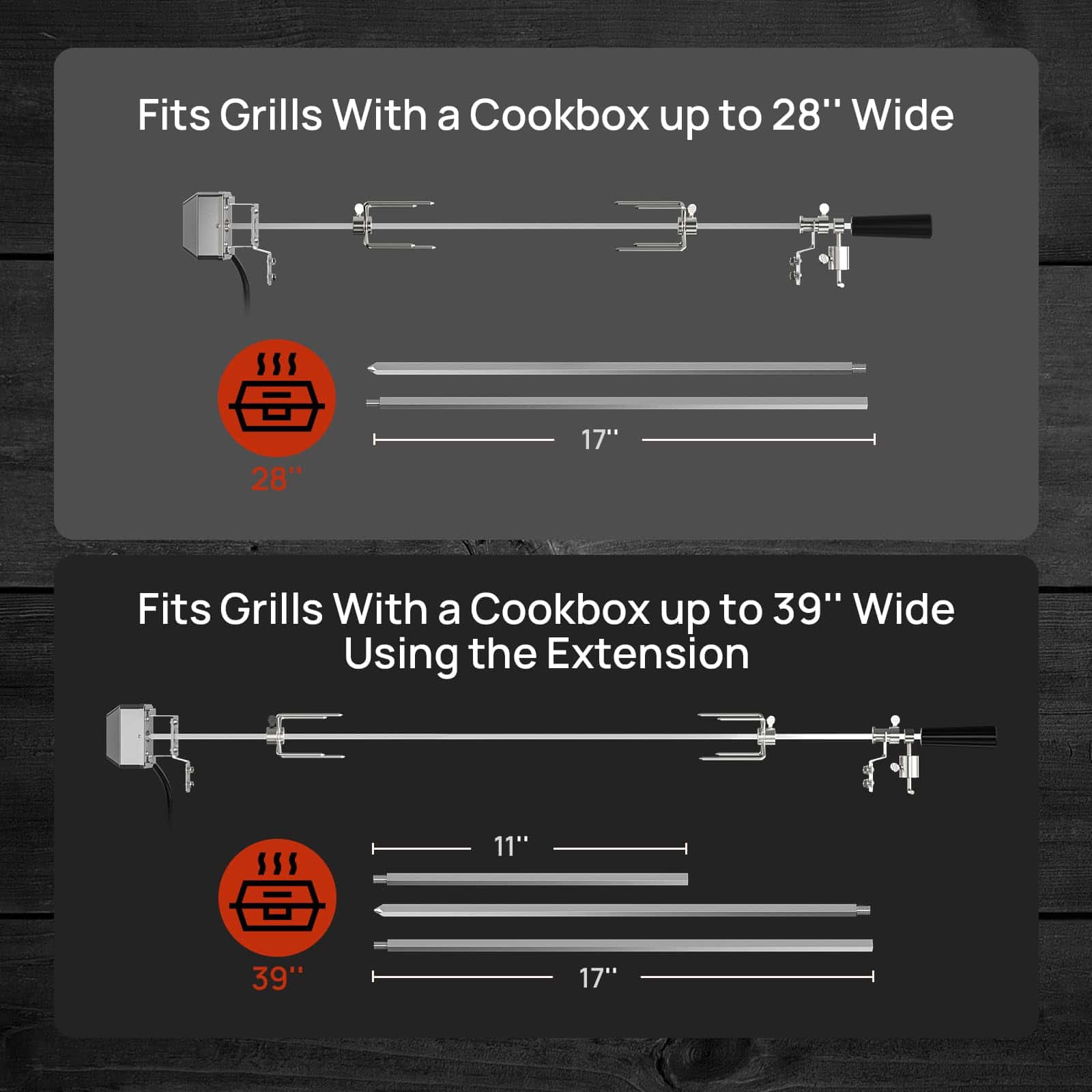 Kit de Parrilla Giratoria de Acero Inoxidable -Acero Inoxida - Imagen 4