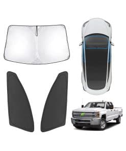 Karltys 3PCS Parasol para Parabrisas -Negro