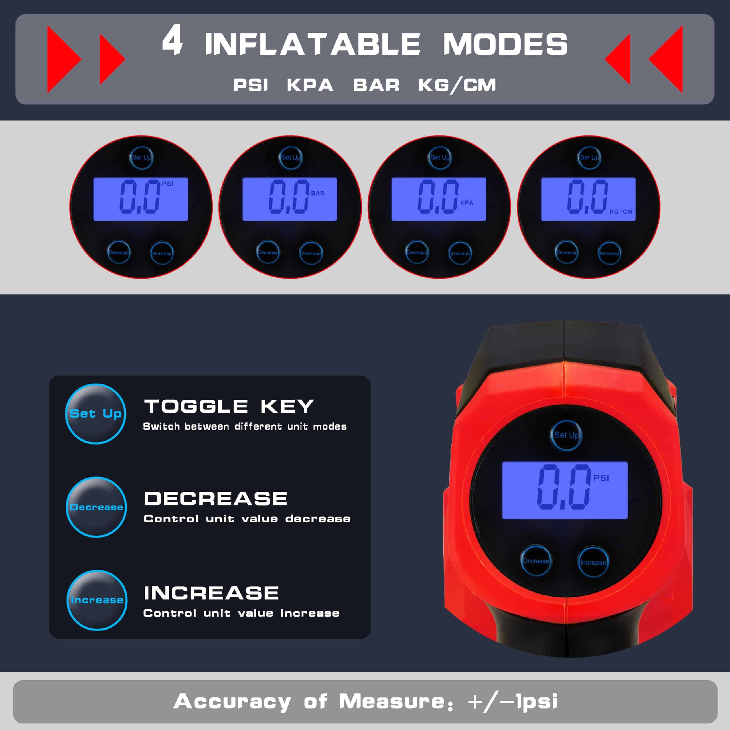 Inflador de neumáticos compatible con batería Milwaukee M18 - Imagen 4