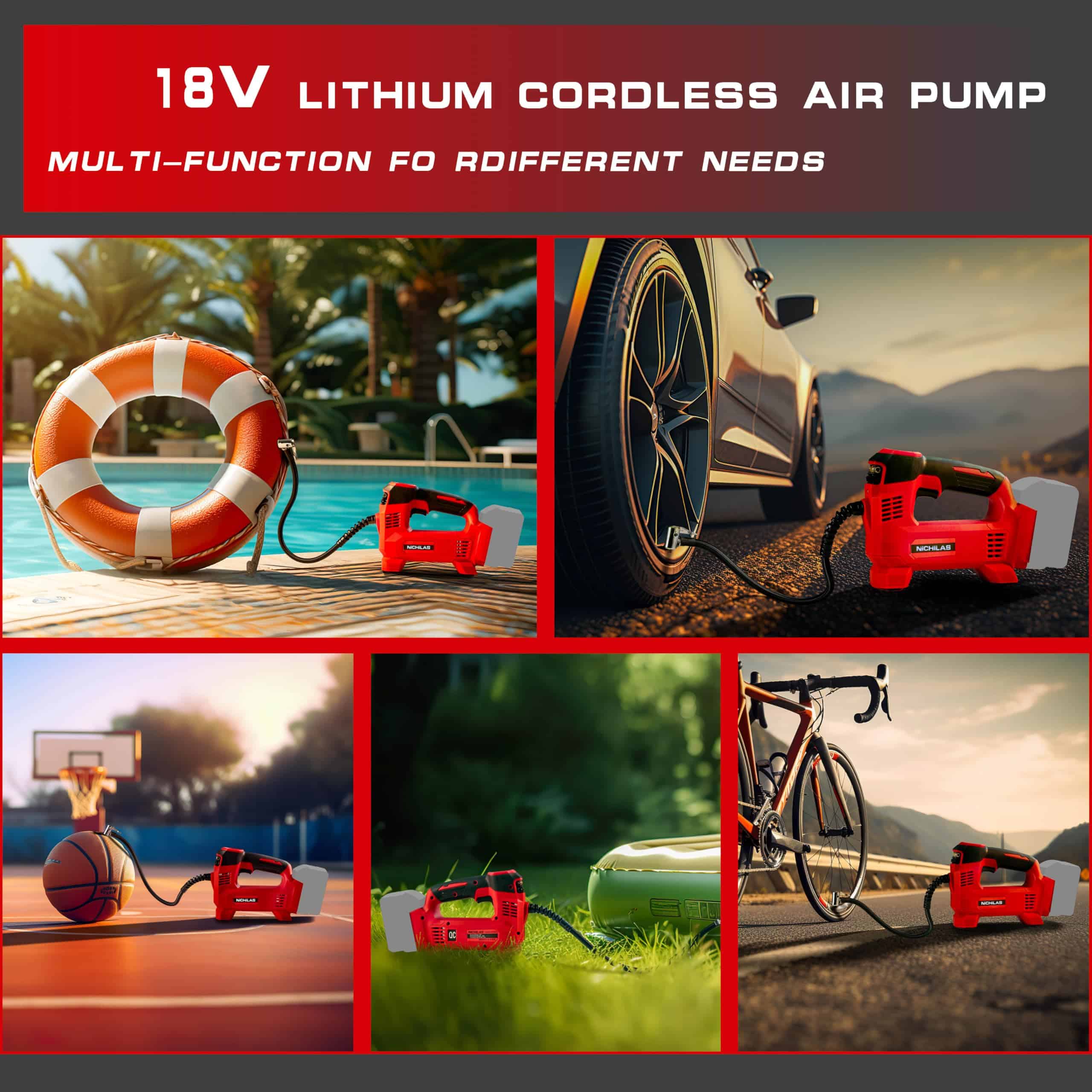 Inflador de neumáticos compatible con batería Milwaukee M18 - Imagen 6