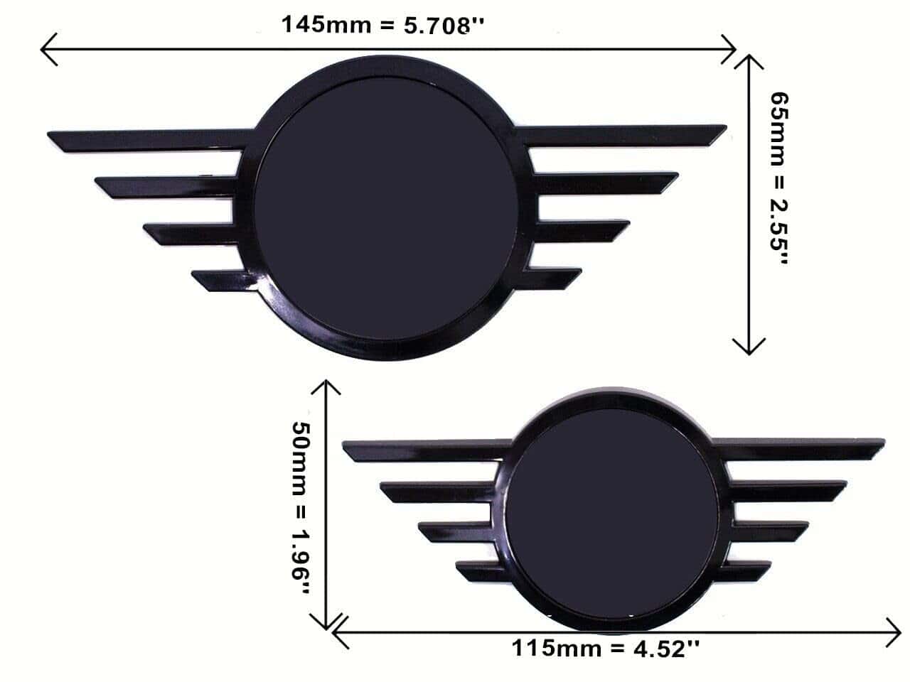 Emblema de Repuesto Delantero y Trasero - Negro - - Imagen 3