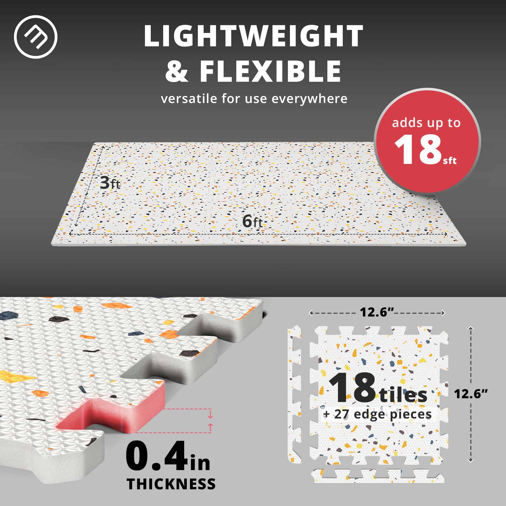 Set de Pisos para Gimnasio - Tapete de Espuma Suave Eva - Imagen 3
