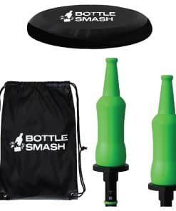 Juego de lanzamiento de disco para aplastar botellas -