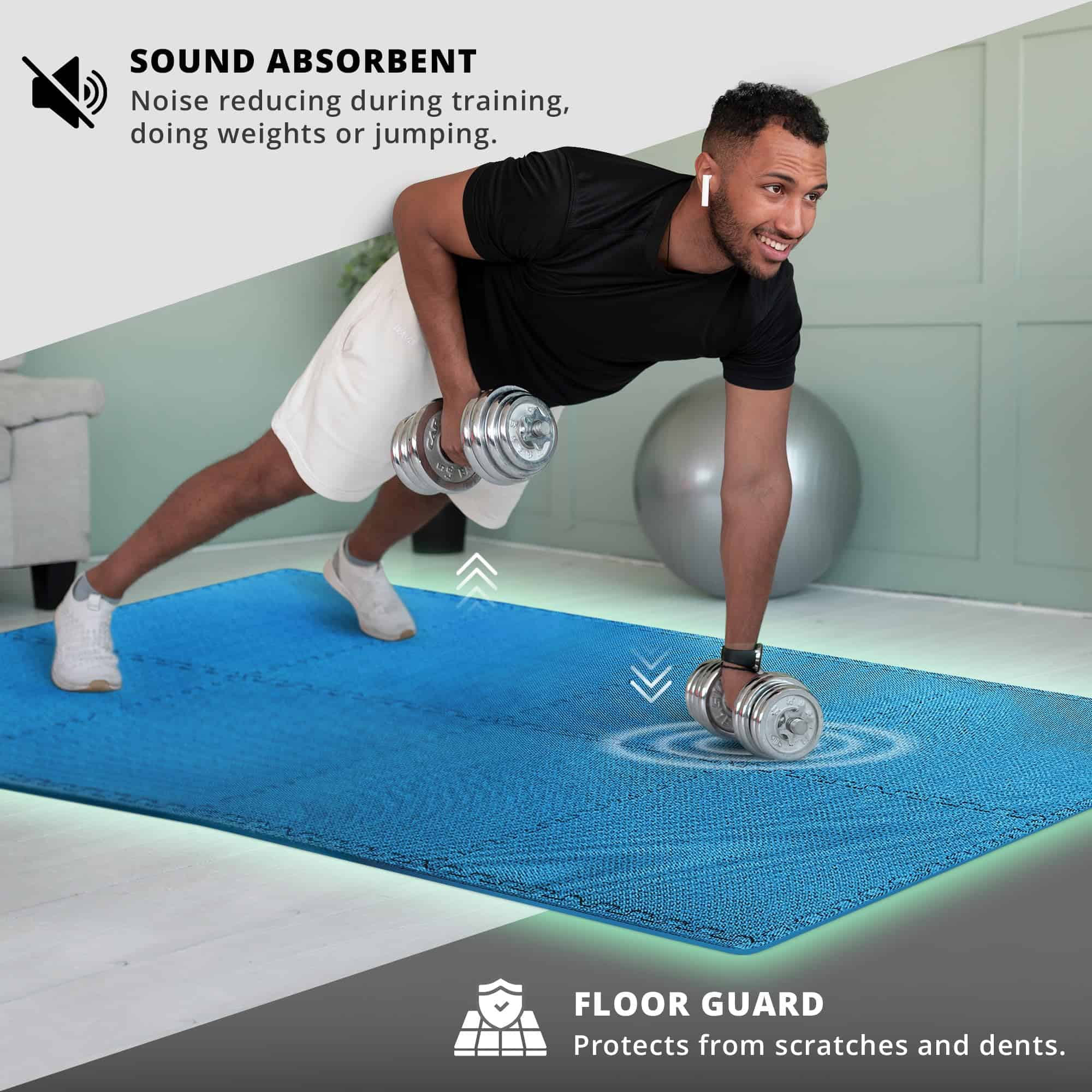 Set de Pisos para Gimnasio - Tapete de Espuma EVA Suave - Imagen 6