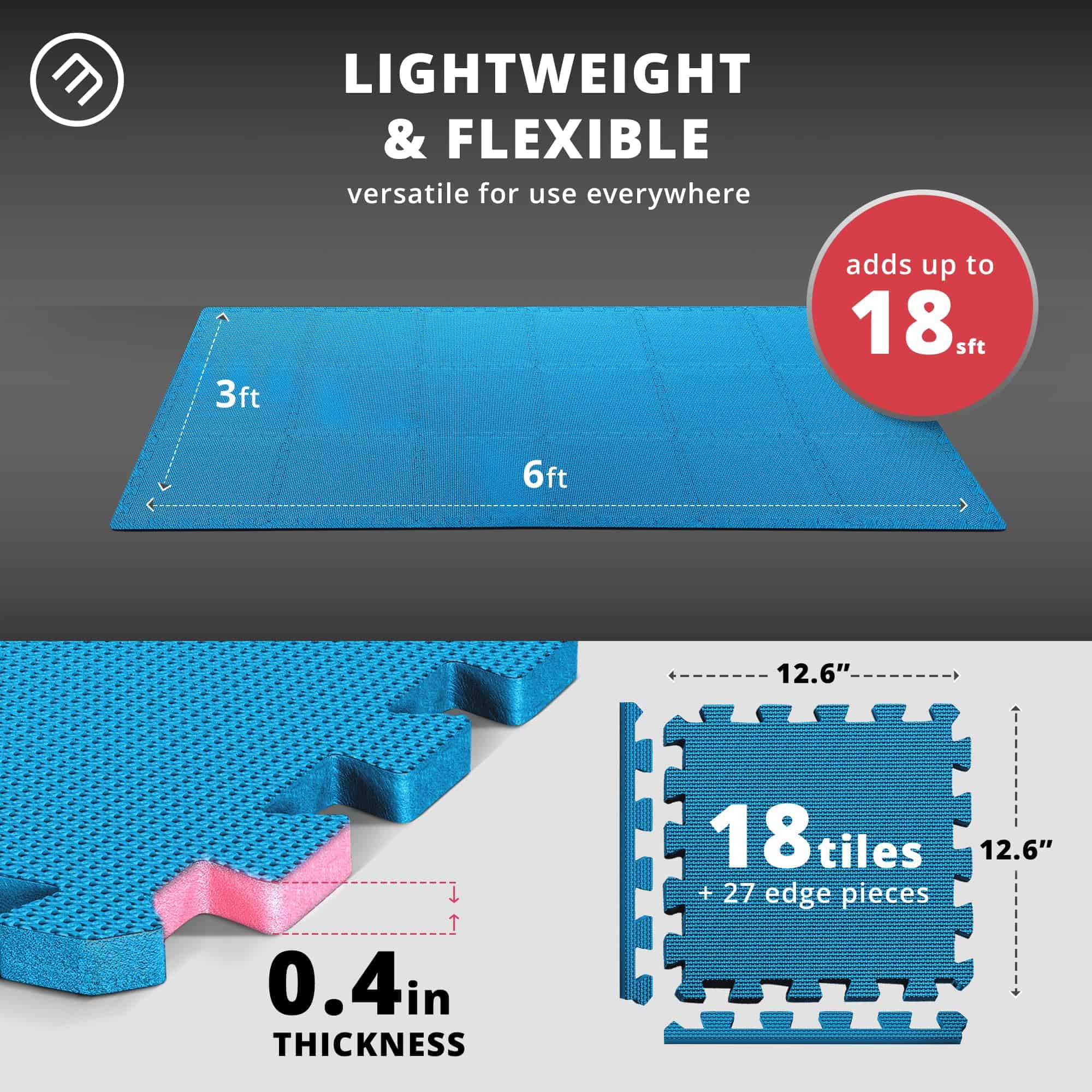 Set de Pisos para Gimnasio - Tapete de Espuma EVA Suave - Imagen 3