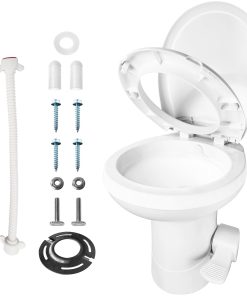 Inodoro para RV MuRealy Mejorado - Descarga de Pedal de