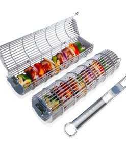 Set de 2 Canastas de Parrilla Giratorias ORIGINAL con Mango