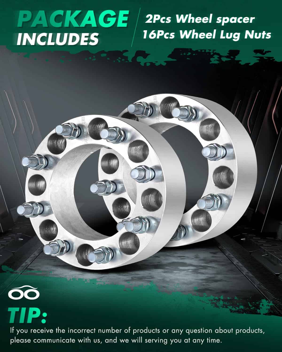 SCITOO 2Pcs 8x6.5 Separadores de Rueda de 3 pulgadas Paso - Imagen 8