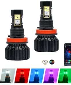 Bombilla de luz de niebla RGB AUOKAY, H11/H8/H9 Control de