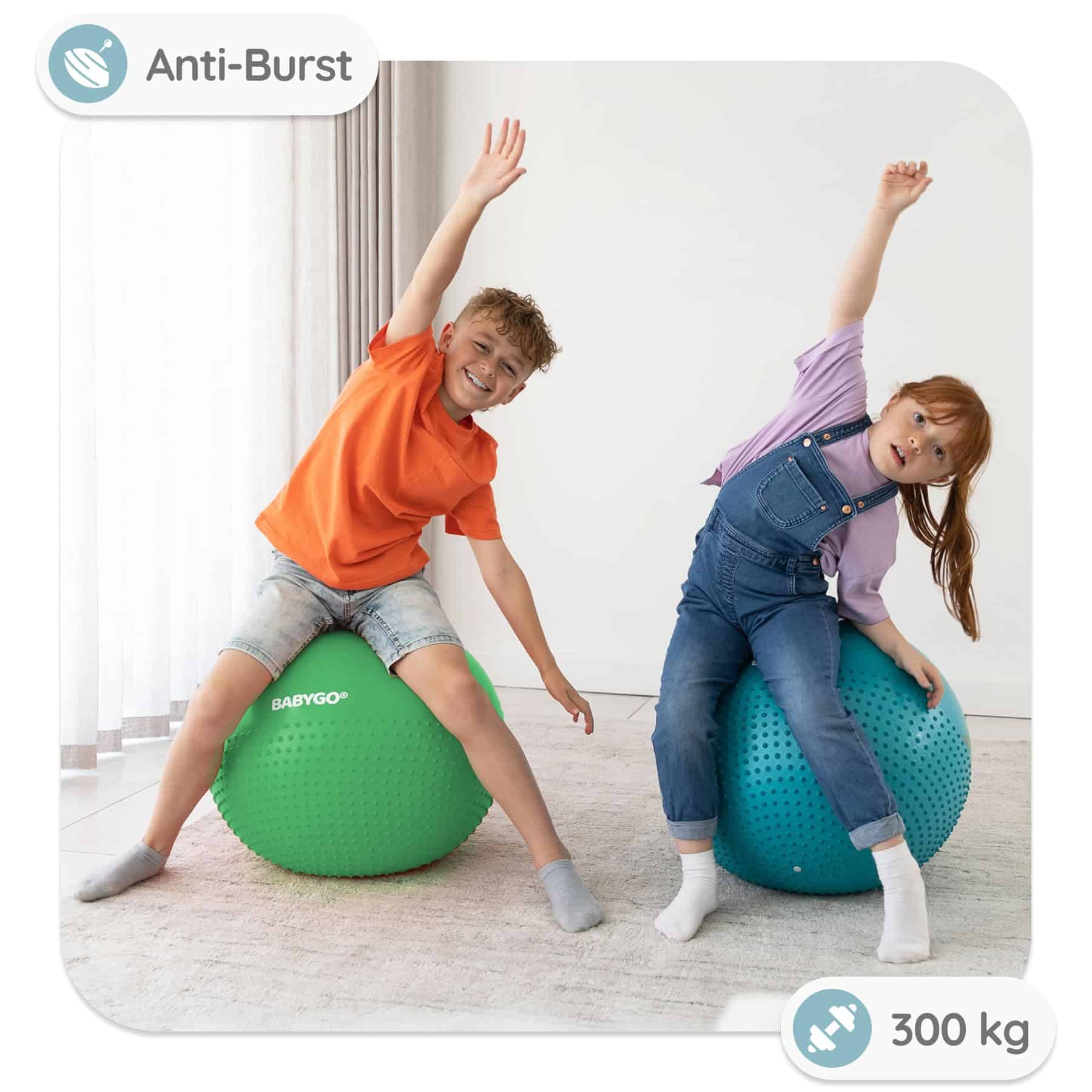 Pelota de Ejercicio Sensorial BABYGO | Pelota -Azul - Imagen 4