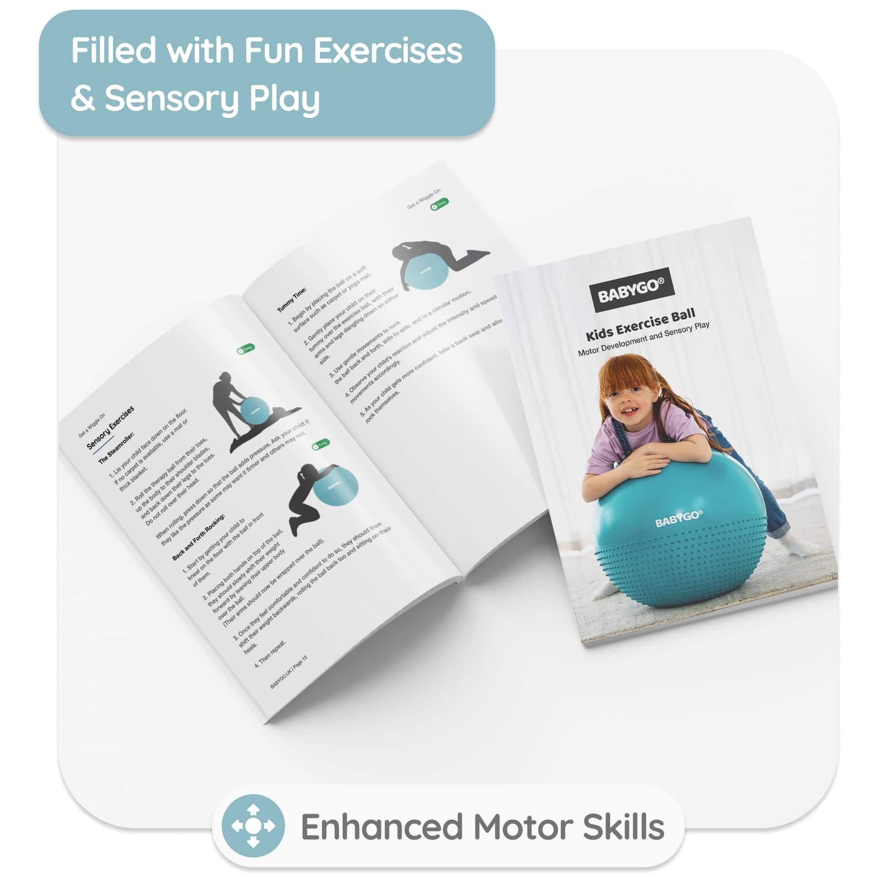 Pelota de Ejercicio Sensorial BABYGO | Pelota -Azul - Imagen 5
