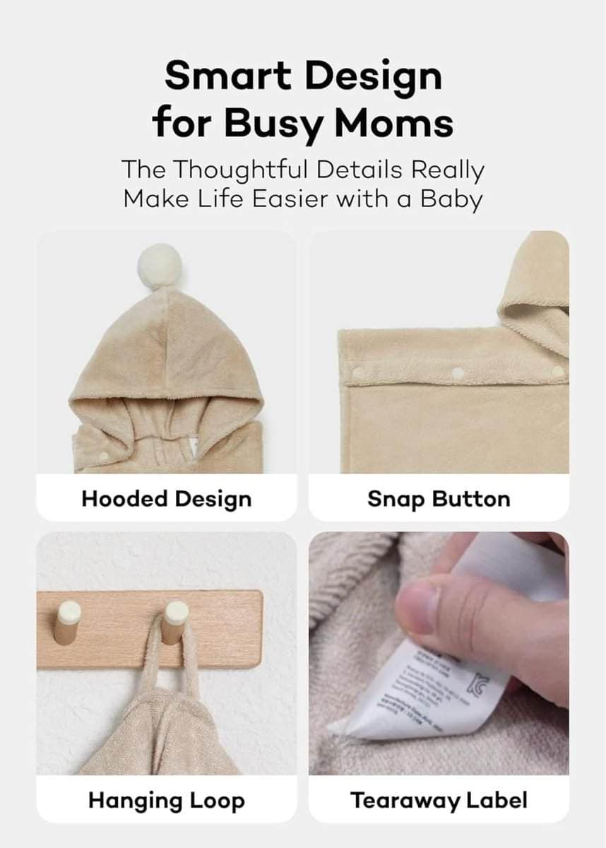 Toalla con capucha para bebé Konny: Toalla de bebé con - Imagen 5