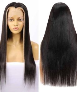 Pelucas de Encaje Frontal NINAHAIR Negra con Reflejos