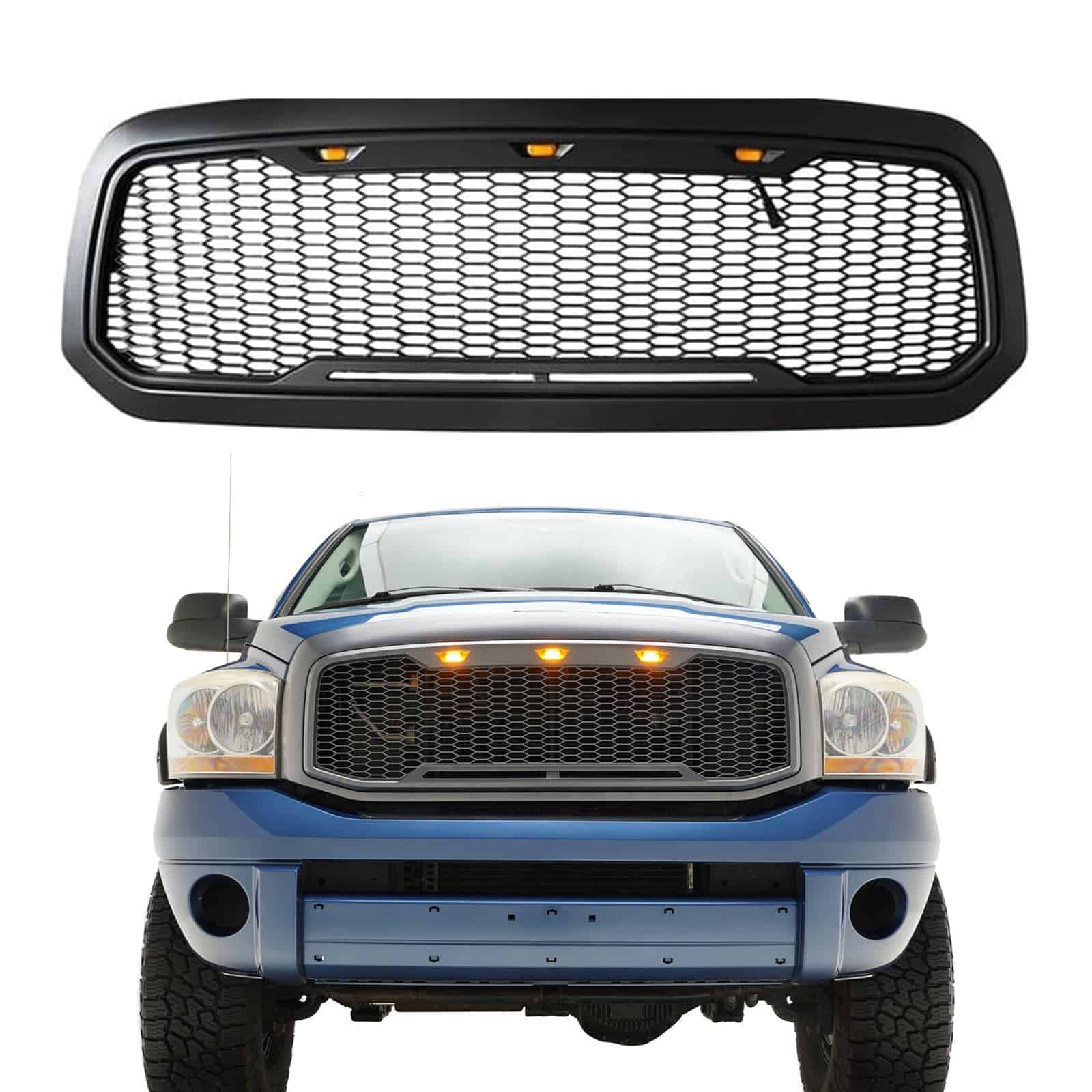 Rejilla delantera de malla negra mate Collect Light para