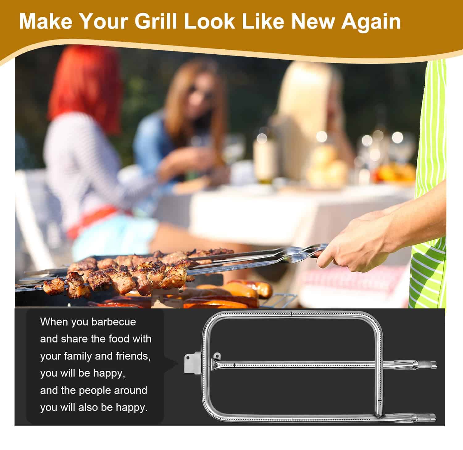 Tubo de Quemador Derurizy 65032 para Parrillas de Gas Weber - Imagen 6