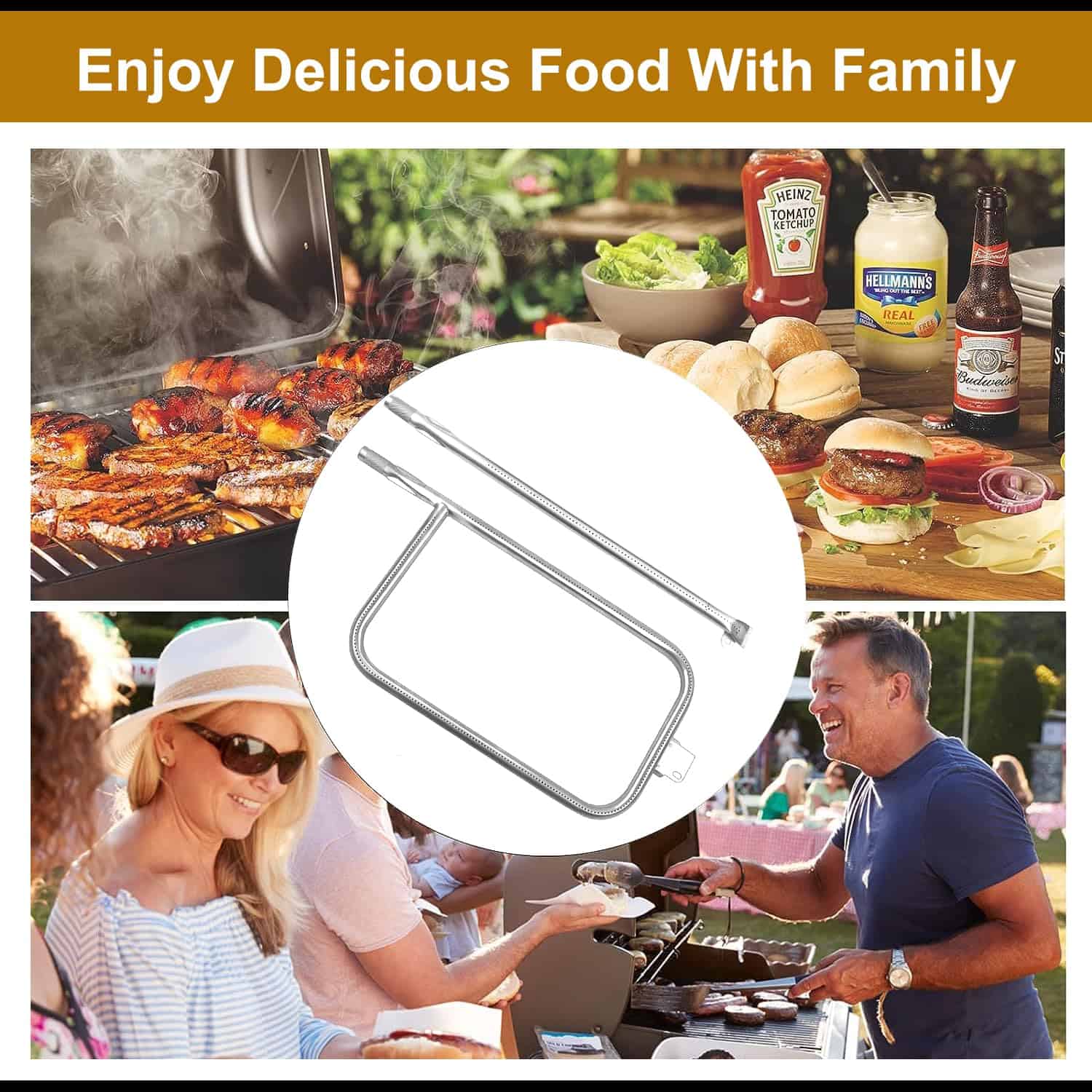 Tubo de Quemador Derurizy 65032 para Parrillas de Gas Weber - Imagen 7