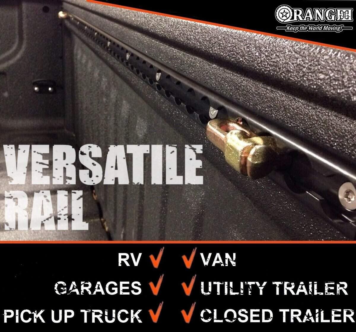 Paquete de 2 rieles de L-Track de aluminio negro resistente - Imagen 4