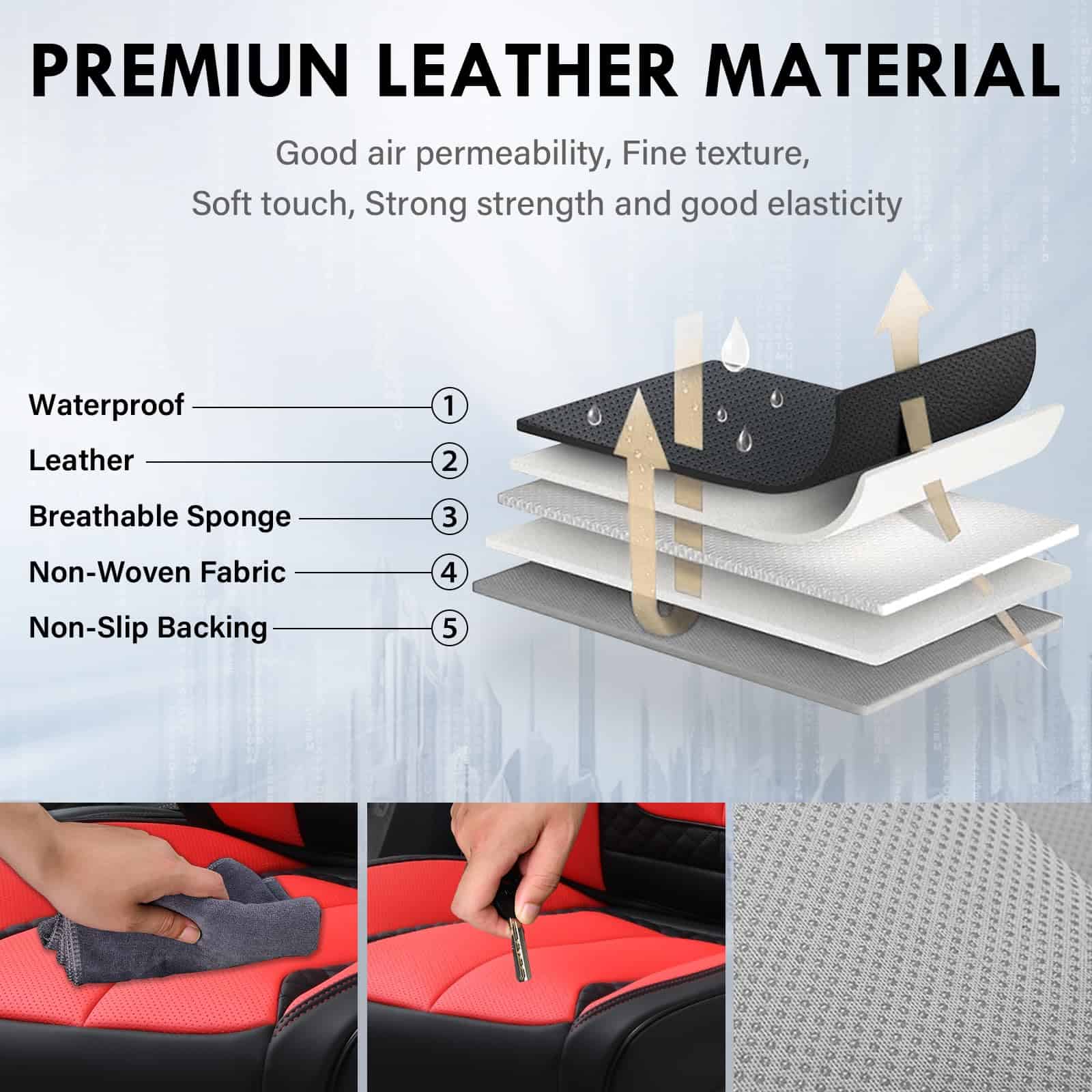 Cubierta de asiento de coche juego completo, cubiertas de - Imagen 6