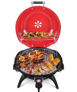 Parrilla eléctrica Techwood 1600W para -Rojo
