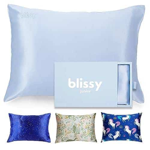 Funda de Almohada de Seda Blissy para Niños - -Azul Bebé