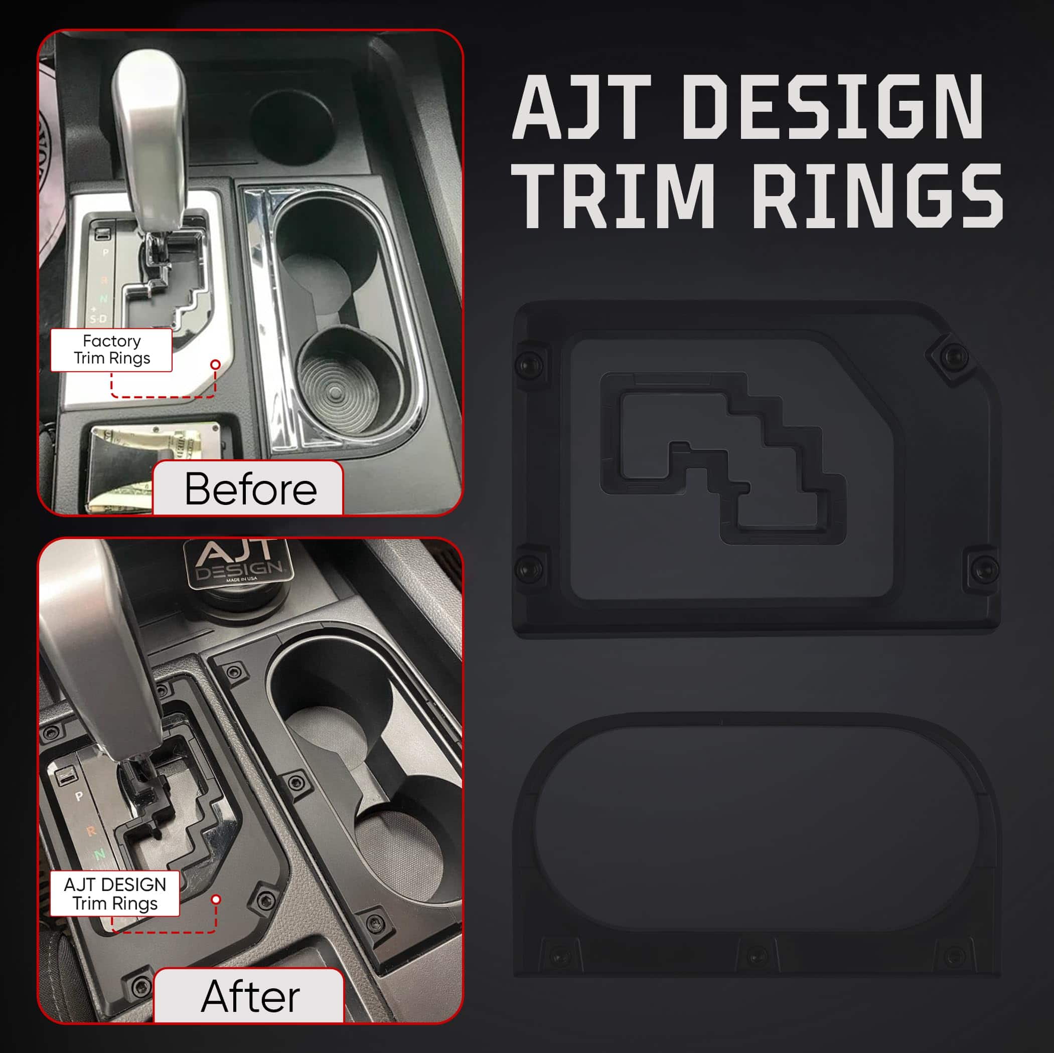 AJT DESIGN Juego de Aros de Moldura para Portavasos, - Imagen 4