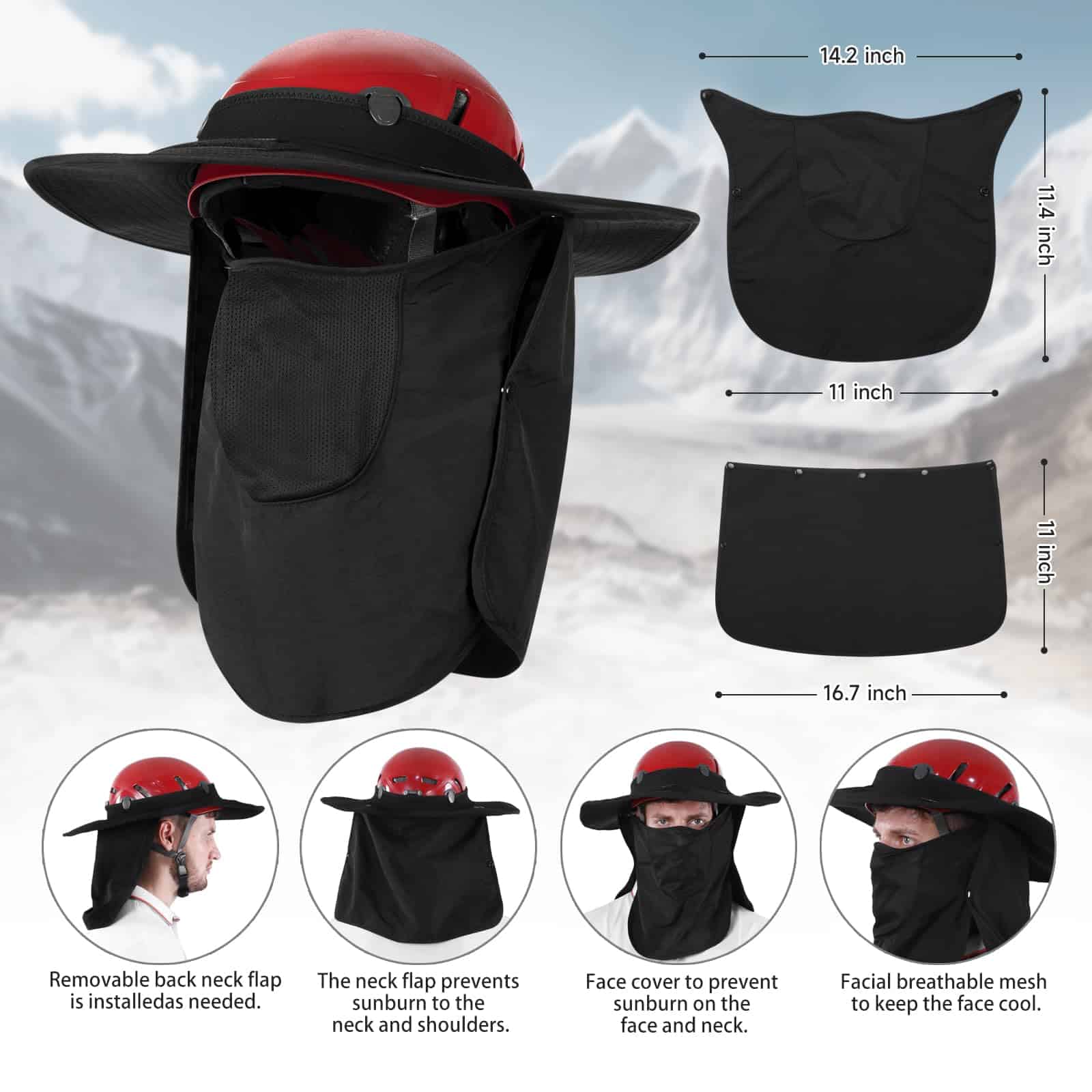 Visera de casco desmontable Tontron para casco de escalada - Imagen 6