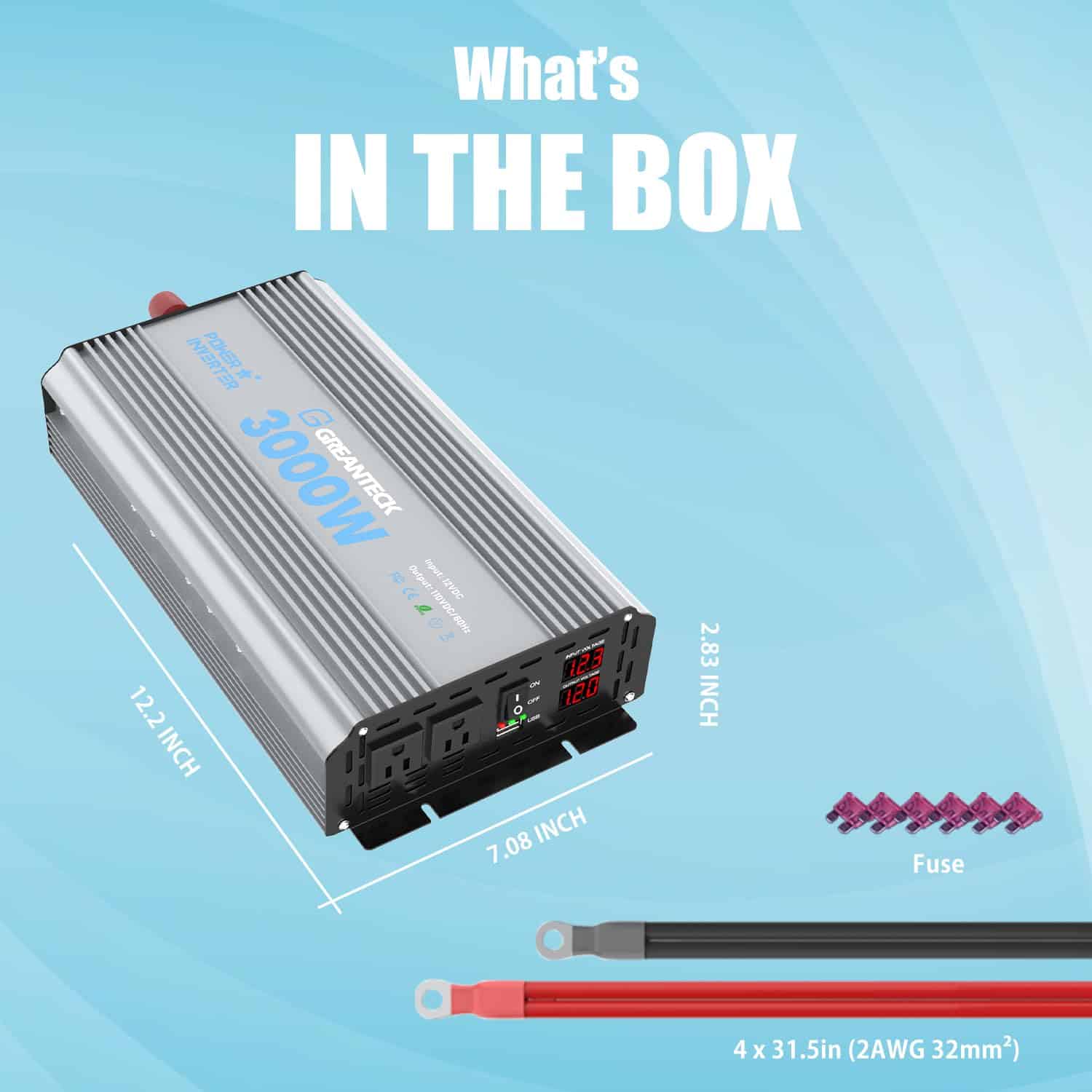 Inversor de Potencia 3000 Vatios, Convertidor de Corriente - Imagen 5