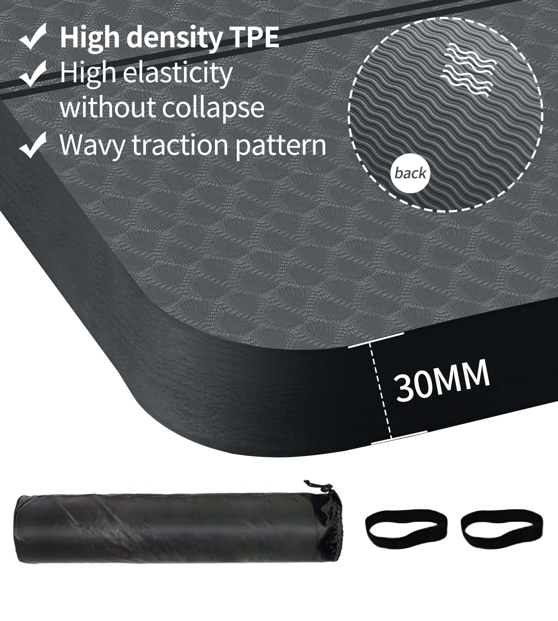 Tapete de Ejercicio Grande nuveti - -Gris - Imagen 3