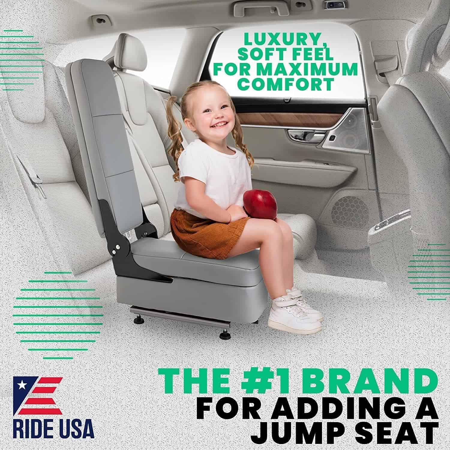 Asiento de salto de 2da fila Ride USA de 8 pulgadas (Negro) - Imagen 5