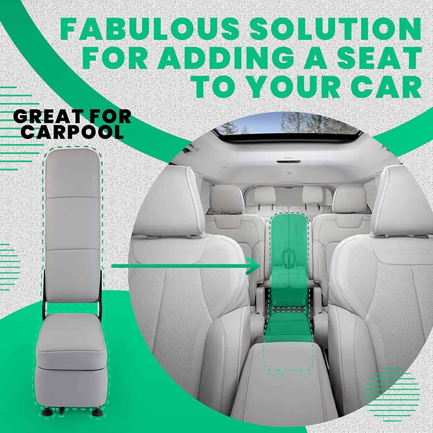 Asiento de salto de 2da fila Ride USA de 8 pulgadas (Negro) - Imagen 8