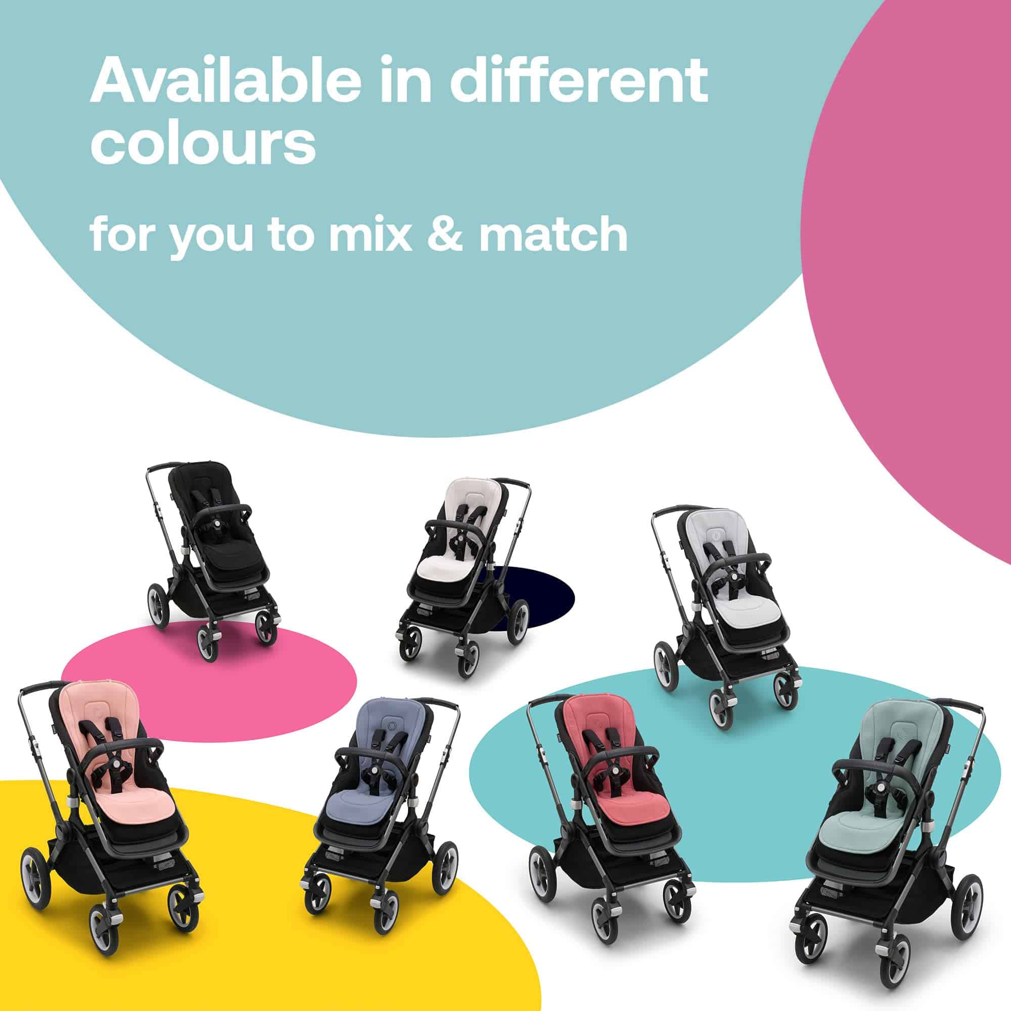 Forro de asiento Bugaboo Dual Comfort -Blanco fresco - Imagen 7