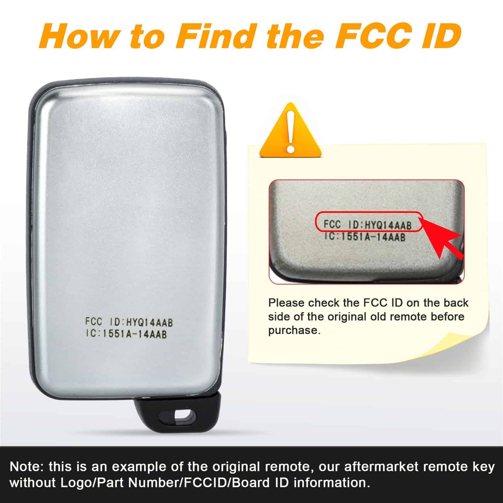 Llavero de repuesto para control remoto Yewong para Toyota - Imagen 6